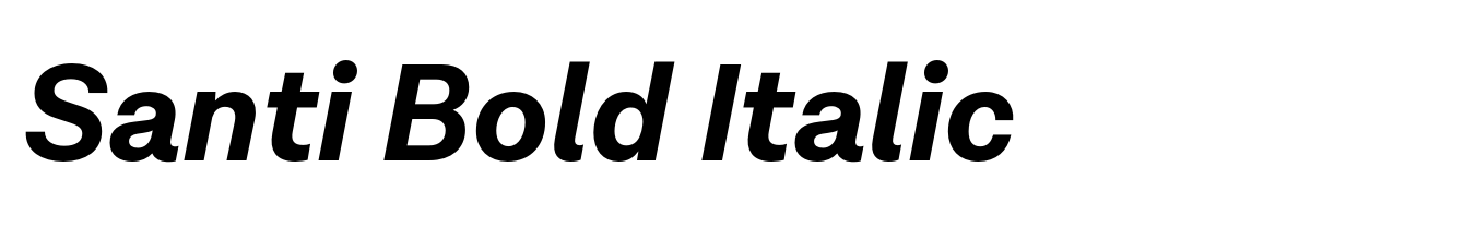 Santi Bold Italic